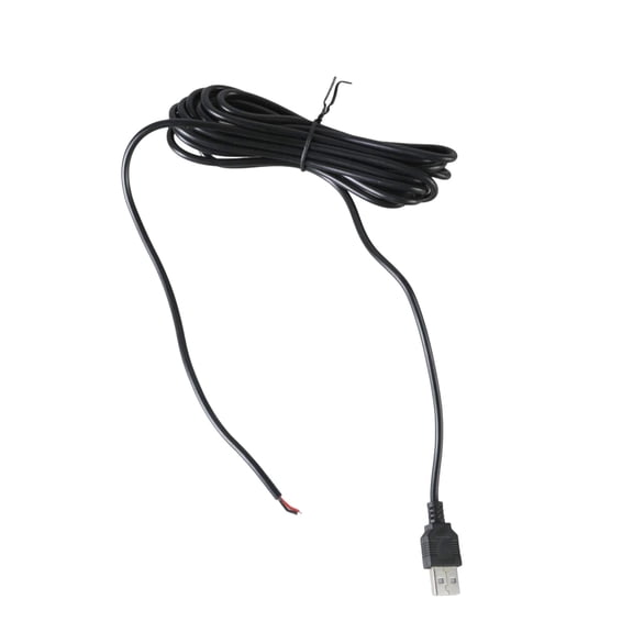 USB Male to 2Pin Power Extension Cable USB to Open End Pigtail Cord 5V 3A for USB Equipments LED Light Router Repair