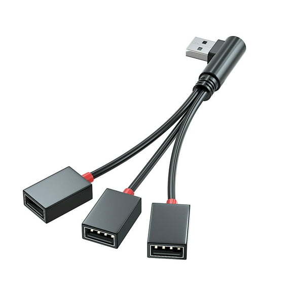 USB Male to 3 USB Female Splitter Hub Power Cord Extension Adapter Cable