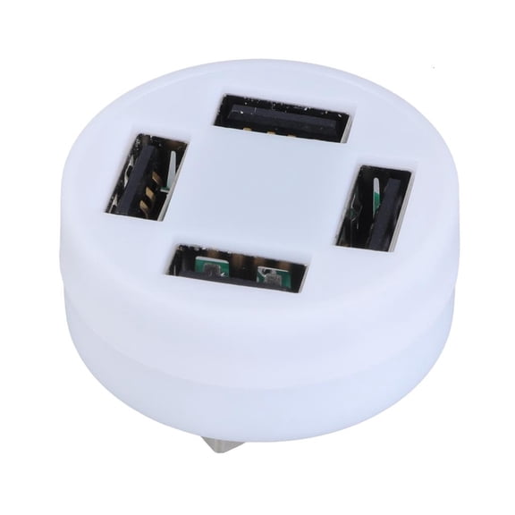 USB Male to 4 USB Female Charging Hubs with LED Light for Mobile PowerBank Car Charger