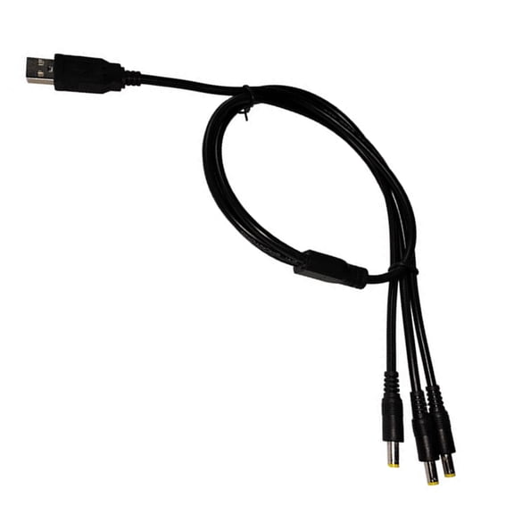 USB Male to 5.5x2.5mm 5V Power Plug Connector Charging Cable for 5V Monitors Cameras LED Light Router Cooling Fan