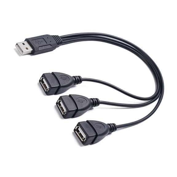USB Male to Three Female Splitter Cable USB2.0 Adapter Cord for Connecting Multiple Devices Printers Cameras and Gadgets