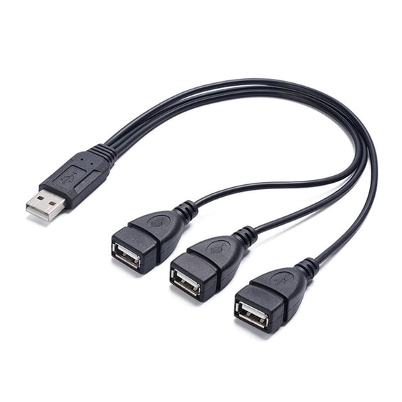 USB Male to Three Female Splitter Cable USB2.0 Adapter Cord for Connecting Multiple Devices Printers Cameras and Gadgets