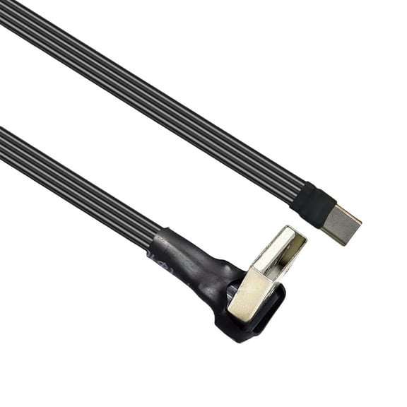 USB Male to Type C Extension Data Charging Cable Right Angled Type C USB Fast Charging Cable 10W