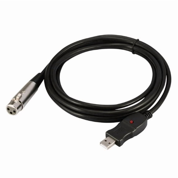 USB Male to XLR Female Microphone Cable Audio Link Cord for Recording Karaoke and Instruments Plug and Play Feature