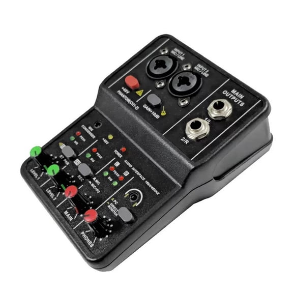 USB Metal Sound Card For Live Streaming Music Production Low Latency