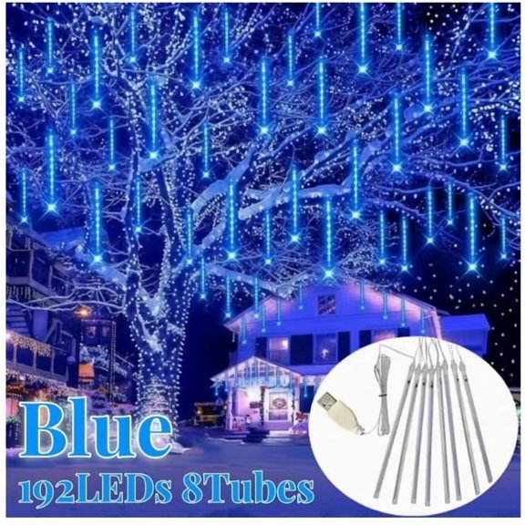 USB Meteor Shower Lights - Dynamic Raindrop String Lights for Christmas, Weddings, and Parties