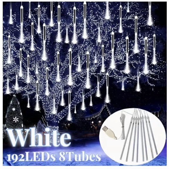 USB Meteor Shower Lights - Dynamic Raindrop String Lights for Christmas, Weddings, and Parties