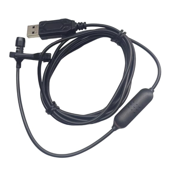 USB Mic Metal Clip On Lapel Microphone Noise Cancelling For PC Laptop Recording