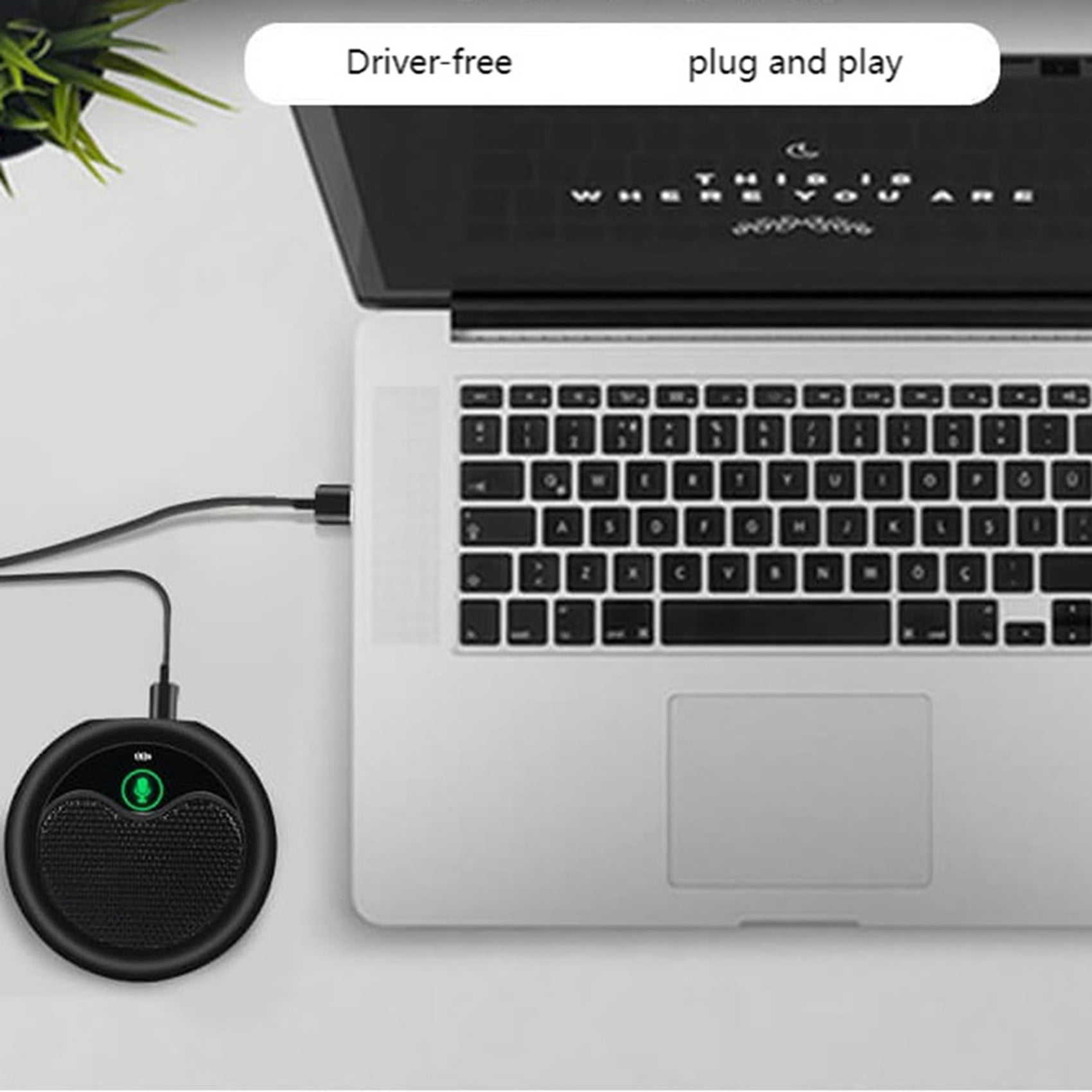 USB Microphone, 360° Omnidirectional Condenser Microphone, Suitable for