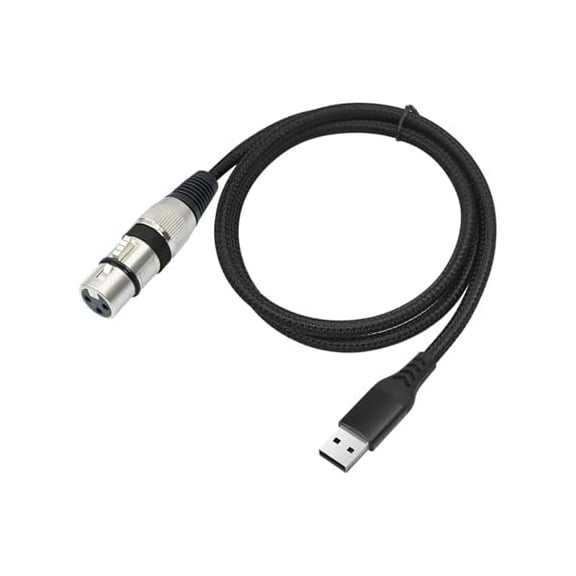 USB Microphone Cable,USB A Male to XLR Female Cable,10FT XLR Female to USB Mic Link Converter Cable for Microphones or Recording Karaoke Sing,6 feet (USB to XLR)