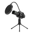 thumbnail image 1 of USB Microphone Cardioid Condenser Mic with Tripod Stand Pop Filter Shock Mount for Gaming Streaming Podcasting Compatible with PC Laptop Smartphone, 1 of 1