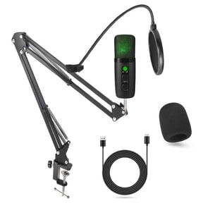 USB Microphone Condenser Gaming Mic for PC with Brilliant RGB Lighting High Configuration
