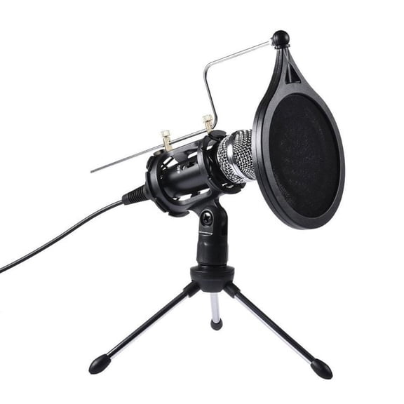 USB Microphone Condenser Recording Microphone with Stand and for PC Karaoke Streaming Podcasting Chatting for Youtube