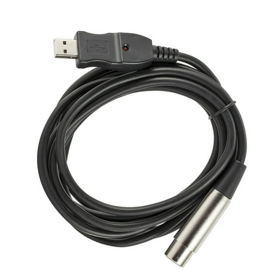 USB Microphone Link Cable Built-in 16-bit DAC, Anti-Noise Design for Recording and Karaoke