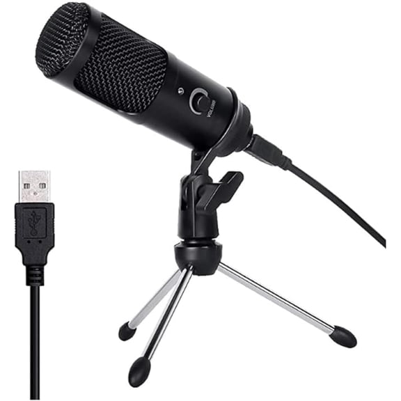 USB Microphone  Metal Condenser Recording  Microphone Tripod for Laptop MAC or Windows  Cardioid Studio Recording Vocals, Voice Overs,Streaming Broadcast and YouTube Videos