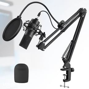 USB Microphone,PC Podcast Microphone Kit with Arm Stand,Professional Condenser Mic for Recording,YouTube