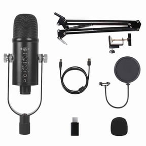USB Microphone Professional Plug Play Studio Microphone with Stand for Gaming Online Chatting Videos Voice Streaming B