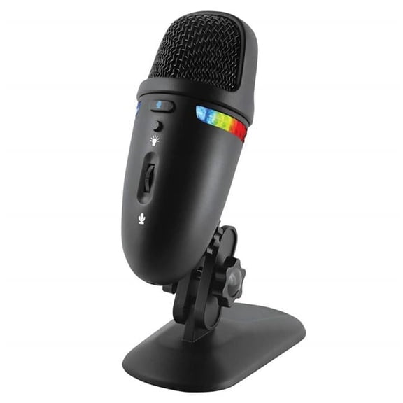 USB Microphone with Multi Colored Lights Dual Pattern