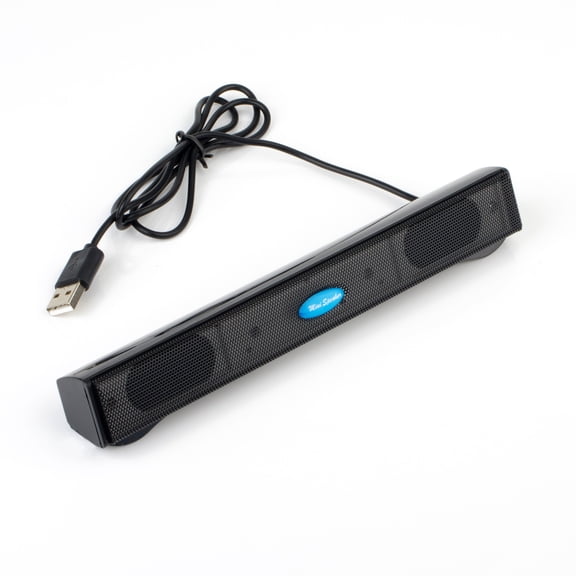 USB Mini Audio Plug Play Speaker, ZzCityTK Compact USB Powered Computer Speaker with Surround Sound, Portable Laptop Desktop Audio for Home Theater Office Gaming, Black