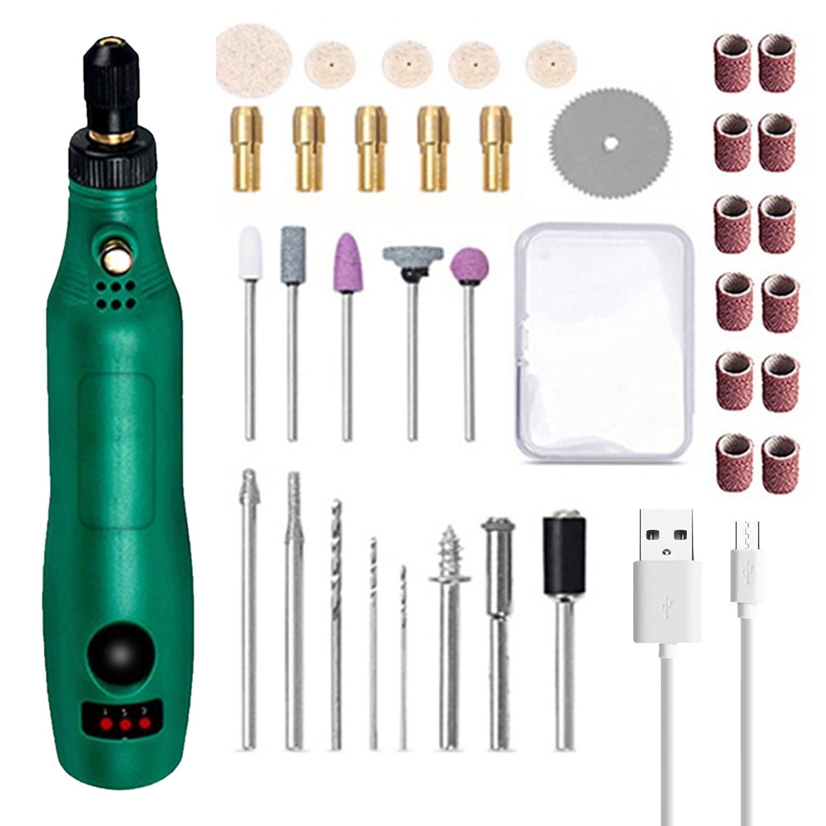 USB Mini Cordless Drill Rotary Tools Kit Wireless Drill 3 Speed Electric  Carving Pen for Jewelry Polishing Carving Dremel Tools - AliExpress