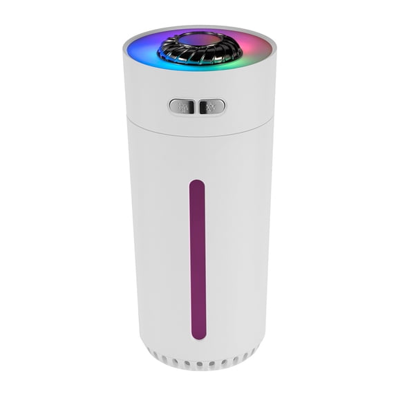 USB Mini Humidifier with 280ml Tank and Night Light, Silent Cool Mist Humidifier for Bedroom Office Car, Portable Aroma Diffuser with Auto Shut-Off for Dry Skin and Sleep