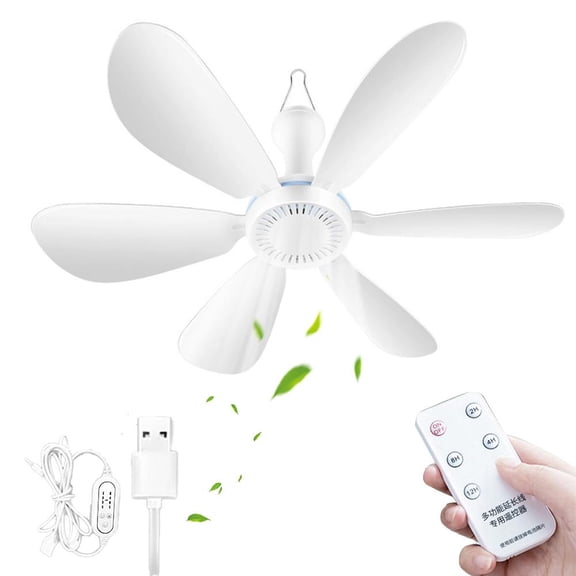 USB Mini Small Ceiling Fan, Collapsible Portable CeilingFan with Remote, 2026 New Fan Ceiling Mini Hanging Fans, with Cruise