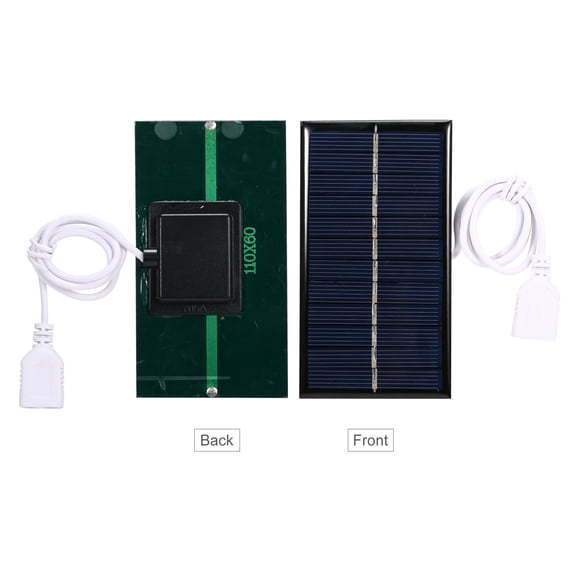 USB Mini Solar Panel Charger 1W 6V Small Solar Panel with USB DIY Polysilicon Silicon Solar Cell Waterproof Camping Portable Power Solar Panel for Power Bank Mobile Phone
