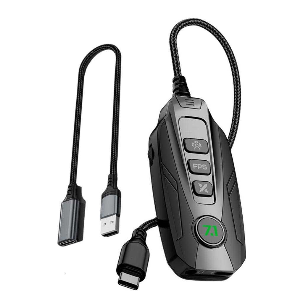 USB Mini Sound Card 7.1 Channel External Virtual Surround Sound for ...