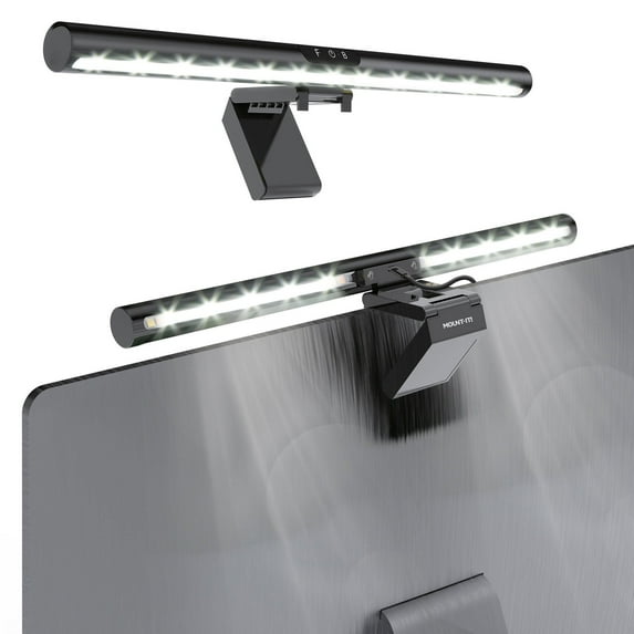 USB Monitor Light Bar, Eye-Caring LED, Touch Control, Stepless Dimming, 4 Color Temperatures, Space-Saving, Flicker-Free for Work, Study & Gaming