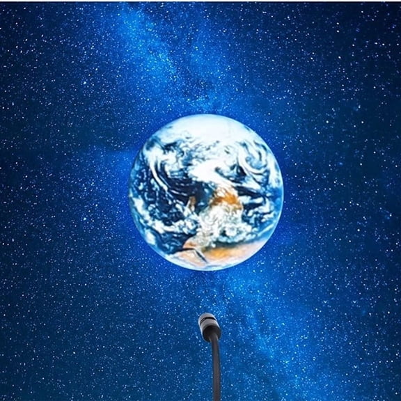 USB Moon & Earth Projector Lamp, 360° Rotatable & Brightness Adjustable Night Light, USB Powered for Computer/Laptop, Wall Ceiling Decor for Christmas Halloween Wedding Eid Al-Adha Gifts