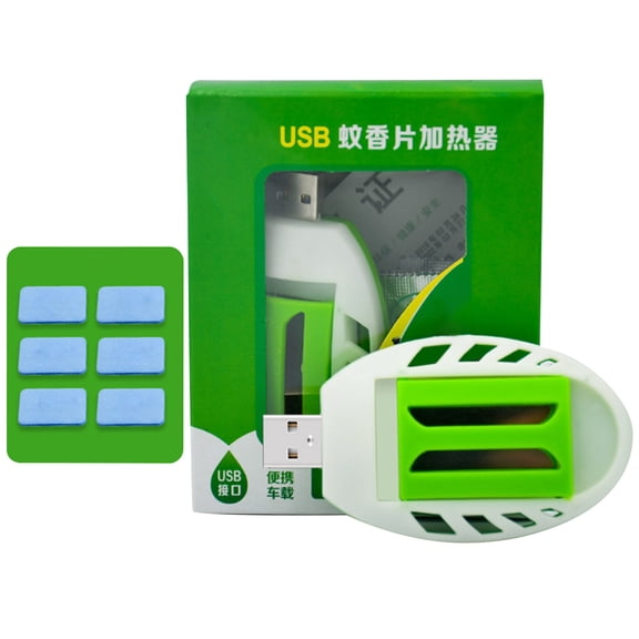 USB Mosquito Repellent Heater with Refill Tablets, Portable Plug-in Insect Repeller for Home and Travel Use