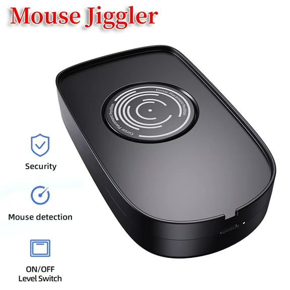 USB Mouse Jiggler - Undetectable Virtual Mouse Mover with On/Off Switch, Keeps PC Awake & Active, Prevents Sleep Mode (5V 1A)