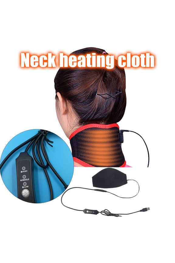 USB Neck Heating Cloth with Three-Speed Temperature Control, Portable Warmth for Outdoor Jackets, Vests and Winter Activities, Adjustable Timer and Thermal Comfort