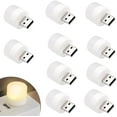 thumbnail image 1 of USB Night Light Mini LED Light Bulb Set, Portable USB Lights for Bedroom, Bathroom, Hallway, Travel Car, Plug in Small LED Lights for Room(10pcs Warm Light), 1 of 7