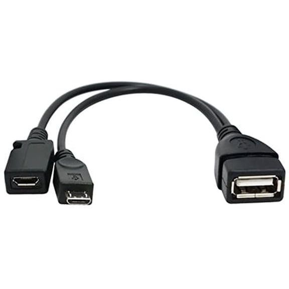 USB OTG Cable for Firesticks 4K/4K Max/Cube/lite/2nd Gen, Android Devices and Host Devices, Universal Micro Power Enabled Adapter, 6-Inch