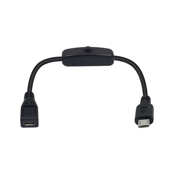 USB On Off Switch Cable, Maxhood Micro USB Raspberry pi Power Switch, Micro USB Female to Male On Off Power Switch Cable