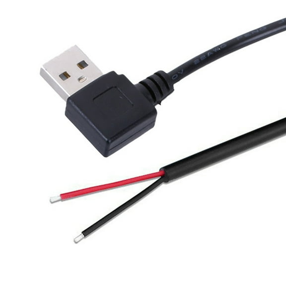 USB Open End Cable Power Supply Cable for Light Fan Driving Recorder 22AWG USB Male 2 Pin Bare Wire Charging Cord
