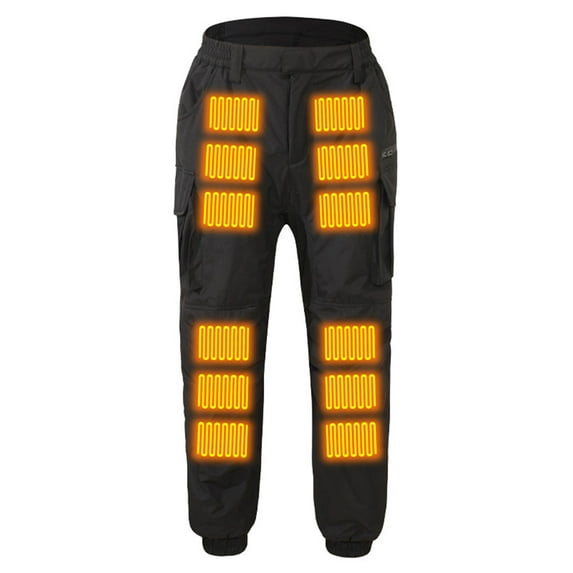 USB Operated Heated Cargo Pants for Men Women 18-Zone Smart Heating Windproof Winter Trousers