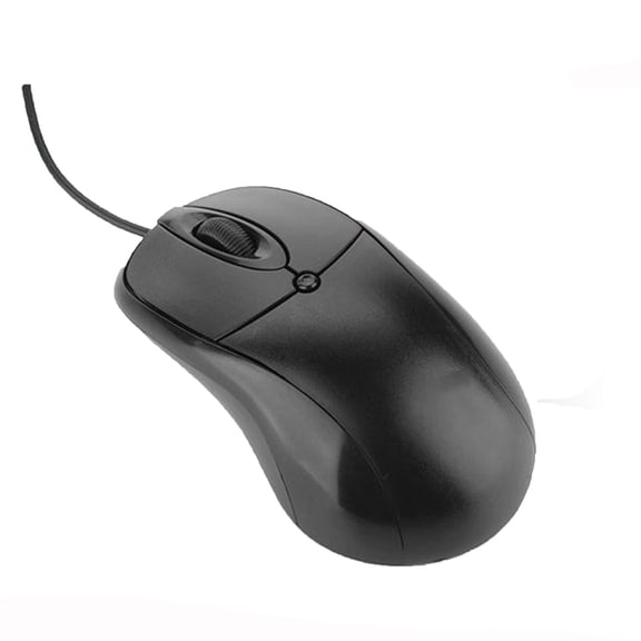 USB Optical Mouse - Ergonomic Design for Laptop Desktop, Silent, ABS Material, Black