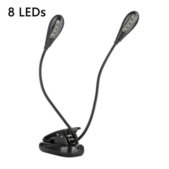 USB Or AAA Battery Flexible Clip Lamp With Clip 2/4/8 LEDs Light Reading Lights Music Stand Light Music Score Light 8 LEDS