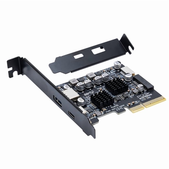 USB PCIE Card Type C Adapter Card PCIE 4X To USB 3.2 10Gbps Data Transfer Expansion Card for Desktop Motherboard