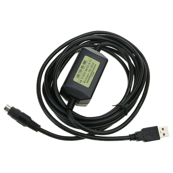 USB PLC Programming Cable For Allen Micrologix USB 1761-CBL-PM02 Round 8 pin