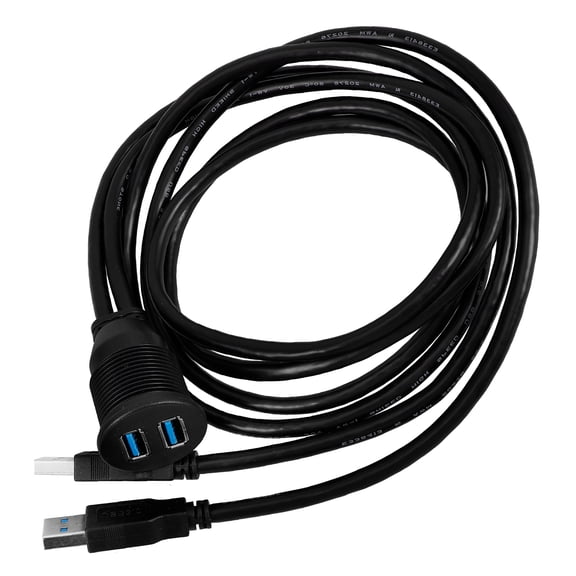 USB Panel Cable Cars USB Flush Mount Car USB Port USB Dash Mount USB Extender Dual