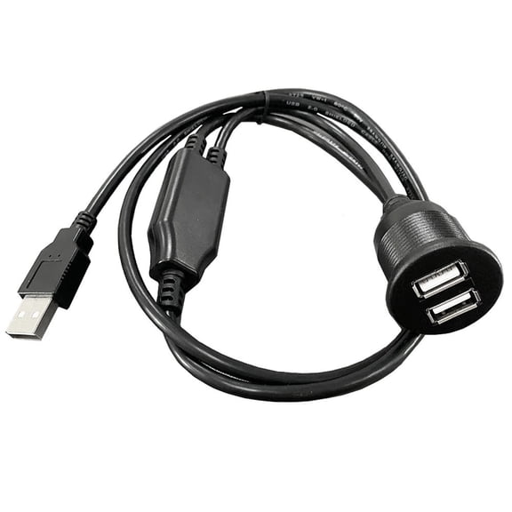 USB Panel Flush Mount Extension Cable for Car Truck Boat Dashboard Panel Ports Simultaneously Transmit Data