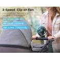 thumbnail image 1 of USB Personal Clip on Fan 5000mAh Battery Operated 6in, Type C, 3 Speed, 720° Adjustment, Portable Fan for Table, Bedroom, Desk, Dormitory, Camping, Stroller,  Cart, 1 of 7
