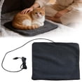 thumbnail image 1 of USB Pet Heating Pad, 10x10 inch Electric Warming Mat with Thermostat, Waterproof Plush Heat Pad for Dog Cat Bed Cage Car Travel, Machine Washable Cover, Black, 1 of 9
