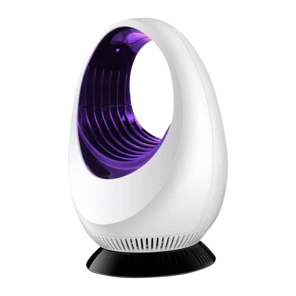 USB Photocatalytic Bug Zapper Lamp Indoor With Light Silent Fan Plug In For Home Bedroom Plastic White 23x16cm