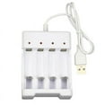thumbnail image 1 of USB Plug Fast Battery Charger For AA AAA Rechargeable Slots Batteries 4 W7, 1 of 1
