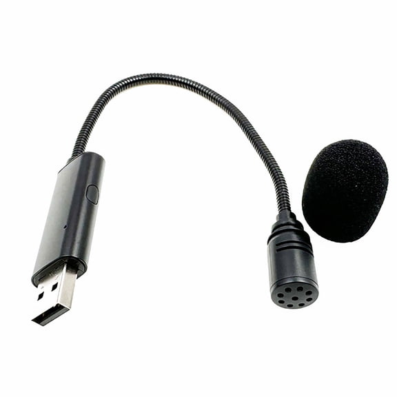 USB Plug Microphone Support All for Conferencing Games Chat Laptop Microphone 9'' Hose with Switchs