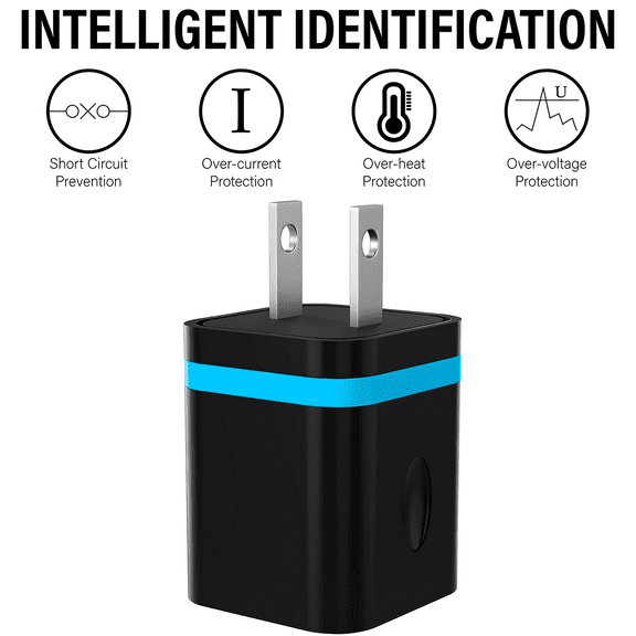 USB Plug, USB Wall Charger 2 Pack, ACE Dual Port USB Electrical Plug Cube 5V 2.4A Charging Block USB Outlet Plugs Compatible 11 XS X 8 7, LG V30 G8, Samsung S20 S10+ S9 S8 Note 9 8, Moto G6